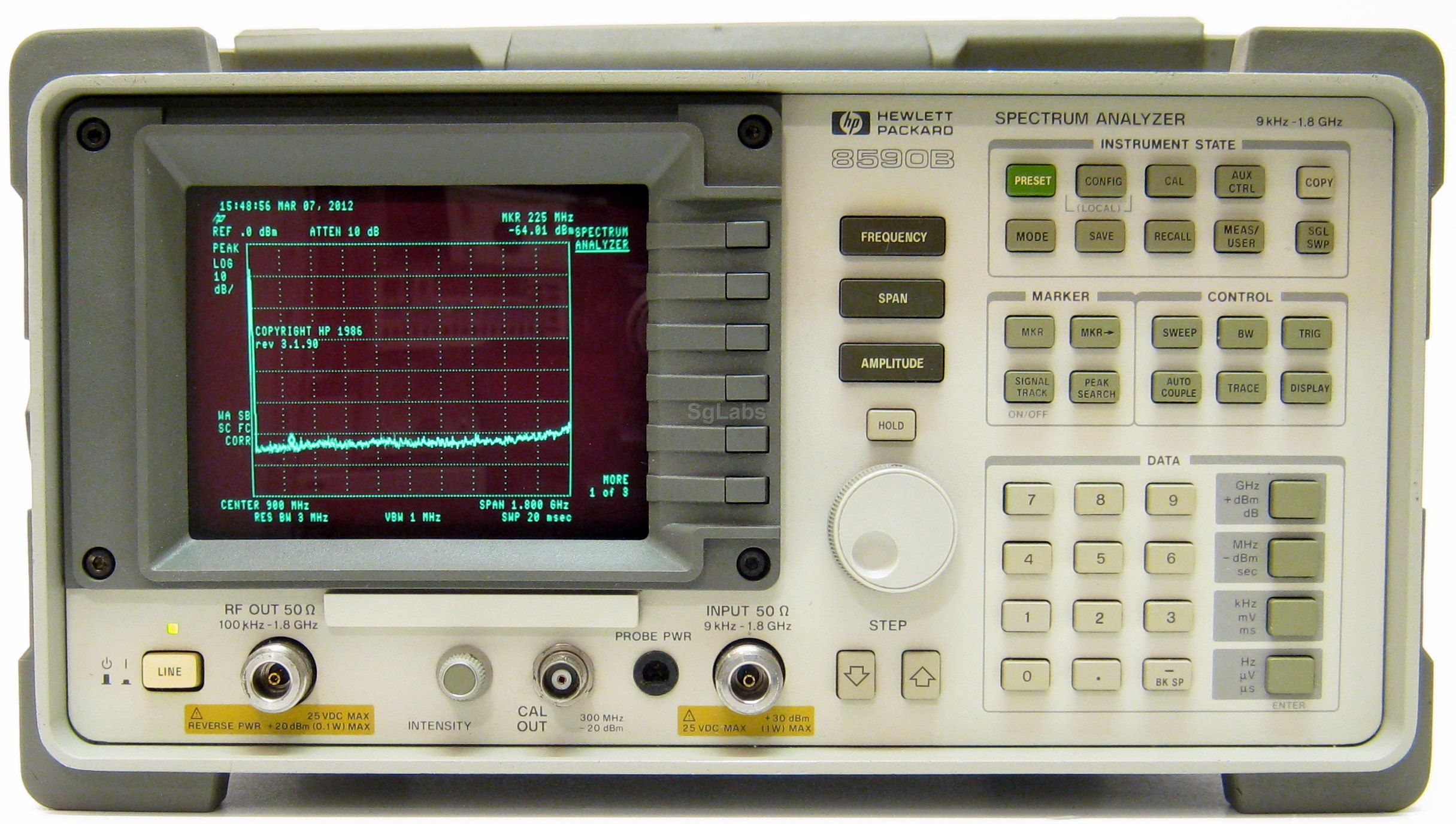 HP 8590C spectrum analyzer