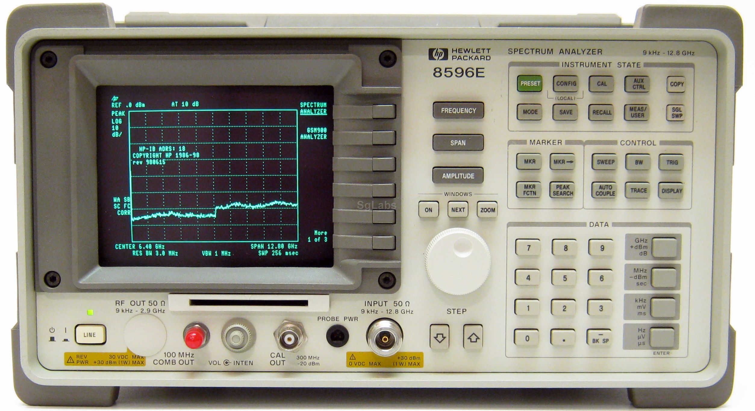 HP 8596E spectrum analyzer