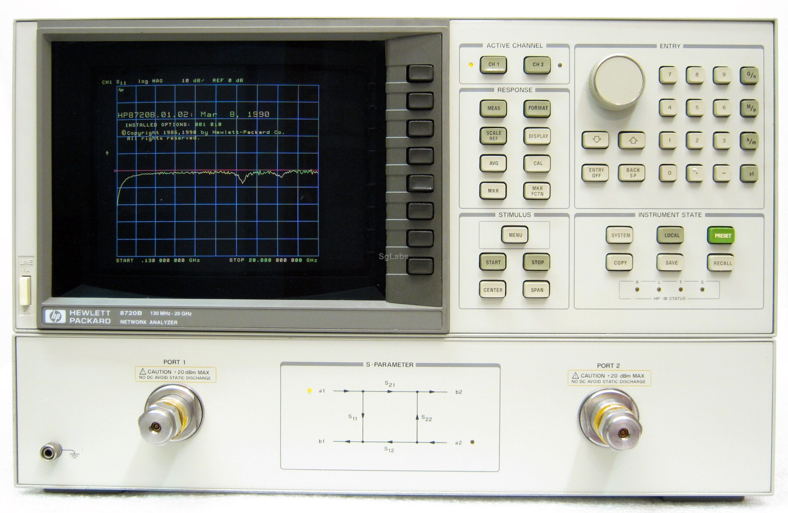HP 8720B vector network analyzer