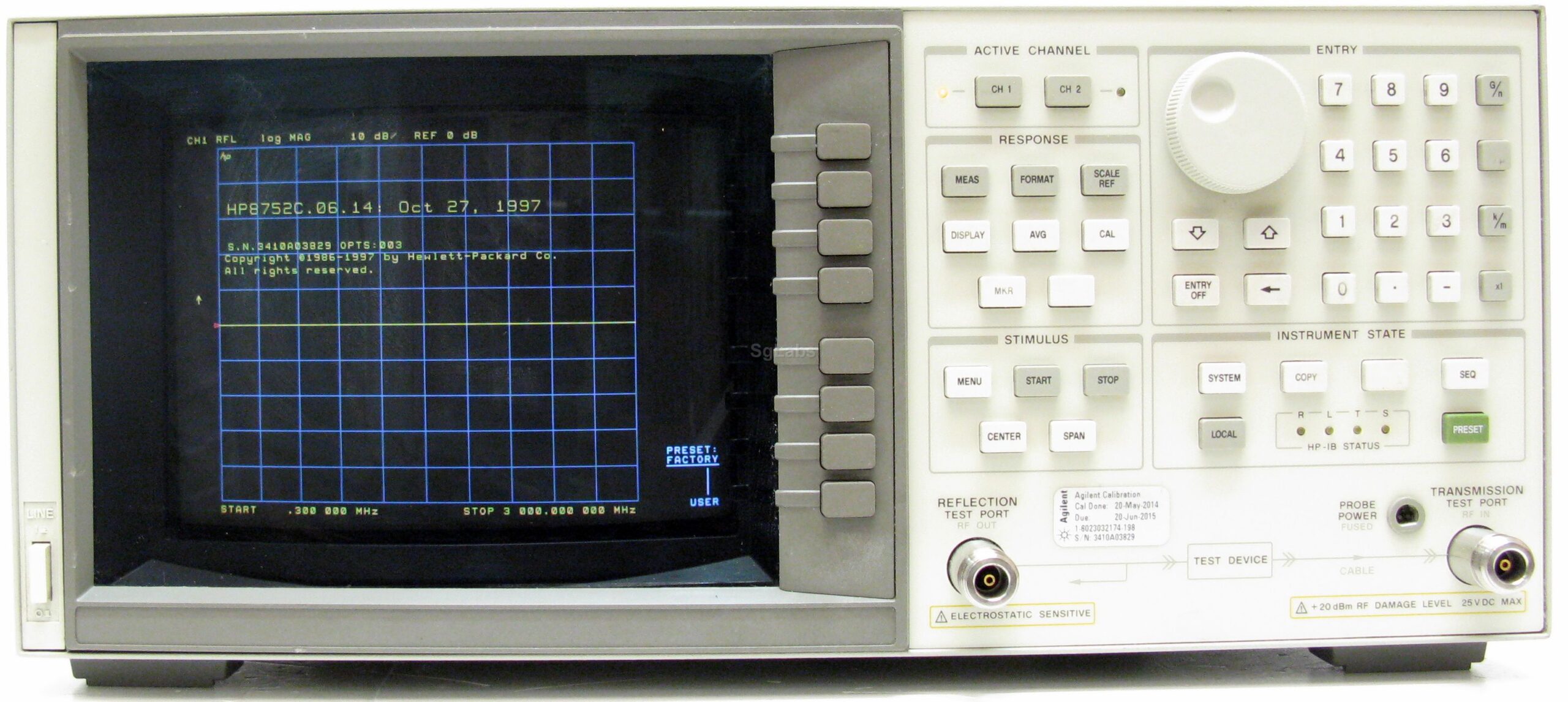 Agilent / Keysight 8752C network analyzer