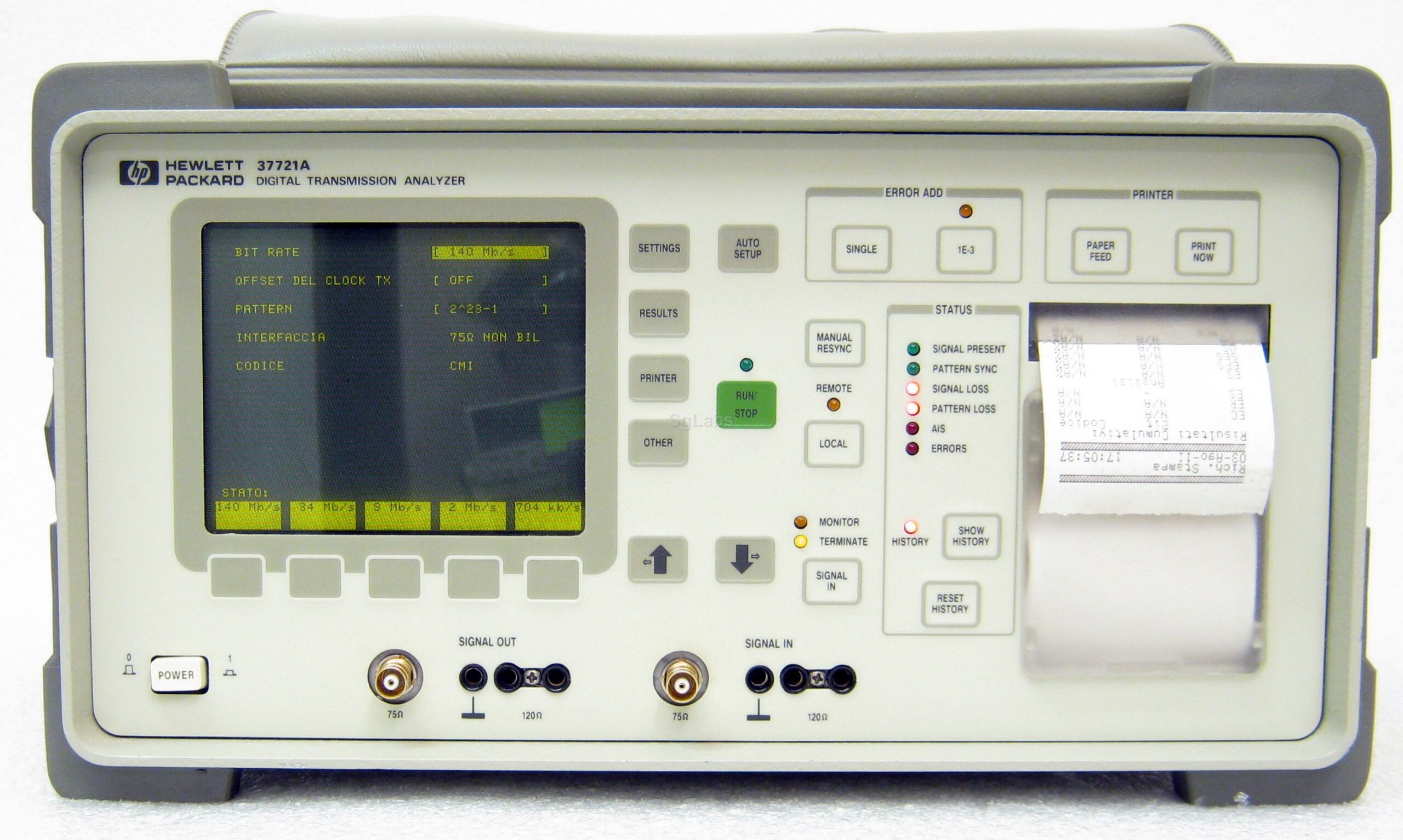 HP / Agilent 37721A bit error rate tester