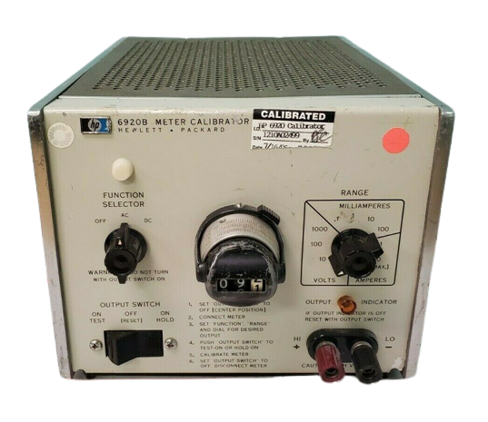 HP / Agilent 6920B calibration equipment