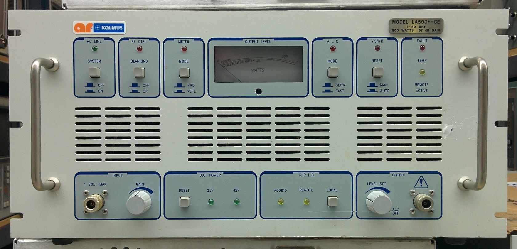 Kalmus LA500H RF amplifier